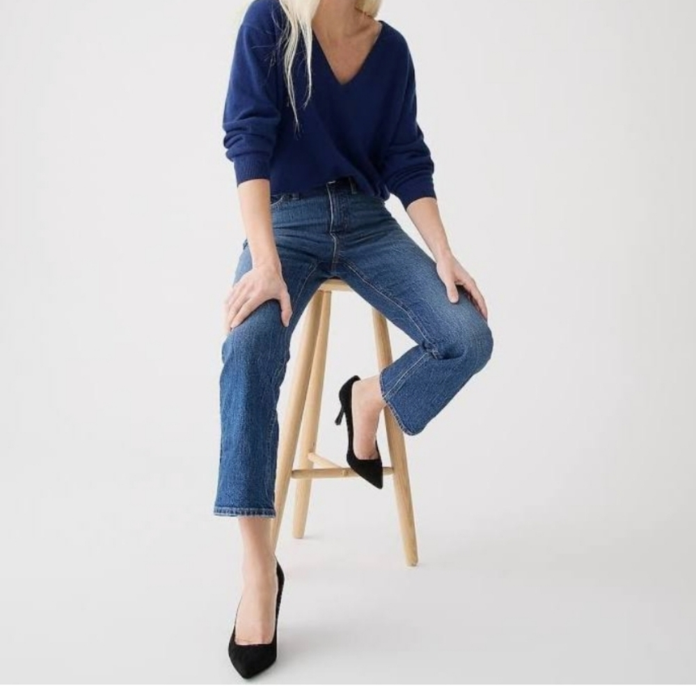J Crew Billie Demi Boot Crop Jeans Sz 28